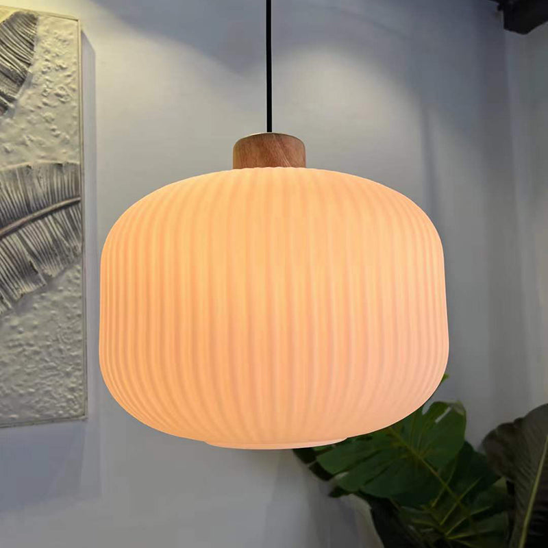 Muto Modern LED Pendelleuchte Weiß 2 Stile Ess/Wohnzimmer Holz/Glas