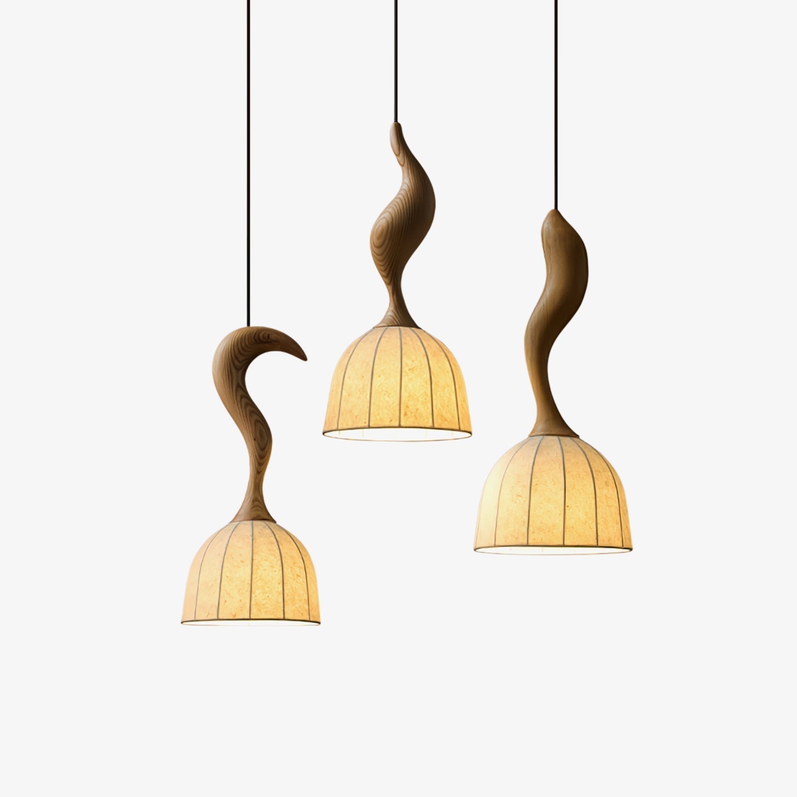 Colire Creativity Pendelleuchte aus Gedrehtem Holz-Letslighting