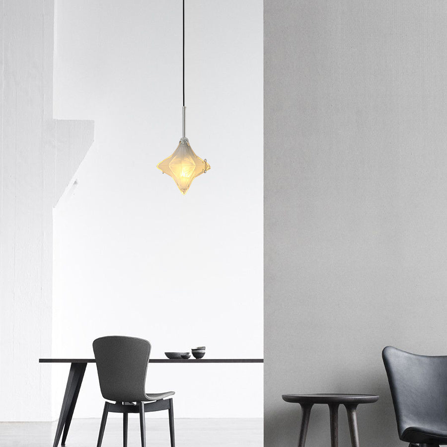 Art Deco Astris Elara Stern Pendelleuchte, Detailansicht