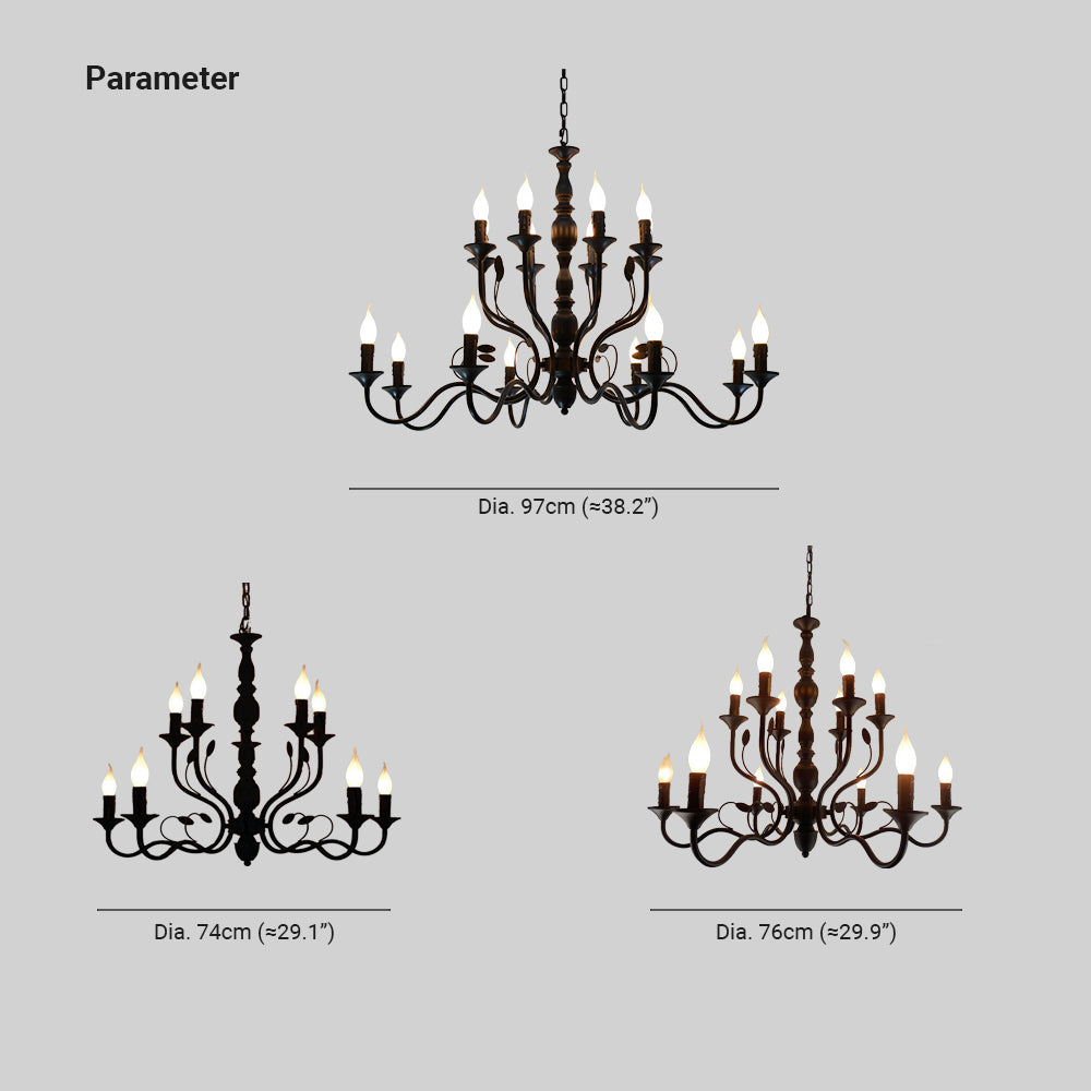 Silva Modern Kronleuchter, Schwarz, Zweig, Metall, Schlafzimmer