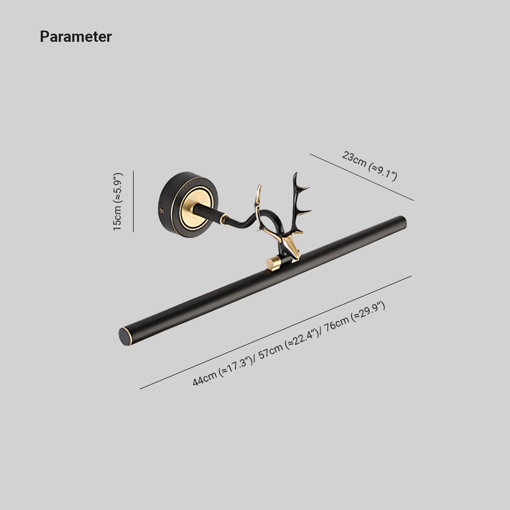 Arisha Dekorative Wandleuchte, Schwarz/Gold, Metall/Acryl, Schlafzimmer