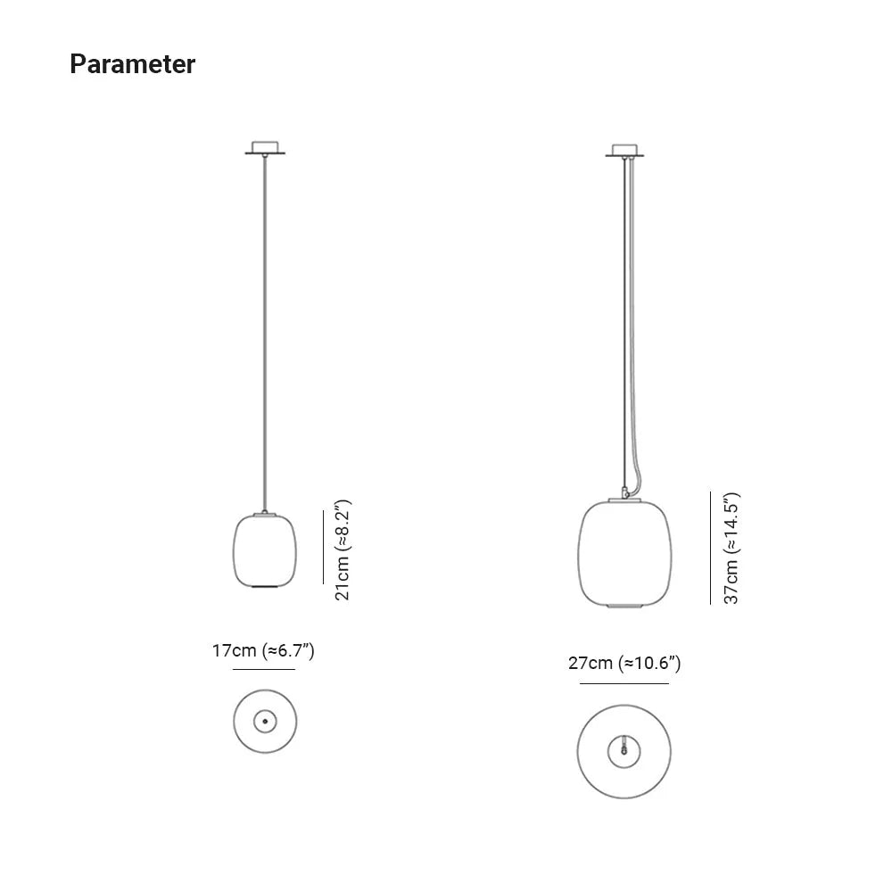 Ray Wasserdichte Pendelleuchte Laterne im Freien & Terrasse