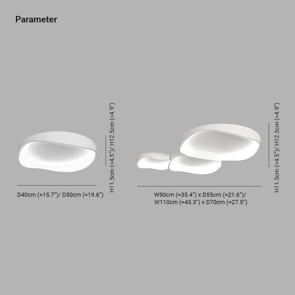 Arisha Modern LED Deckenleuchte Weiß Wohnzimmer