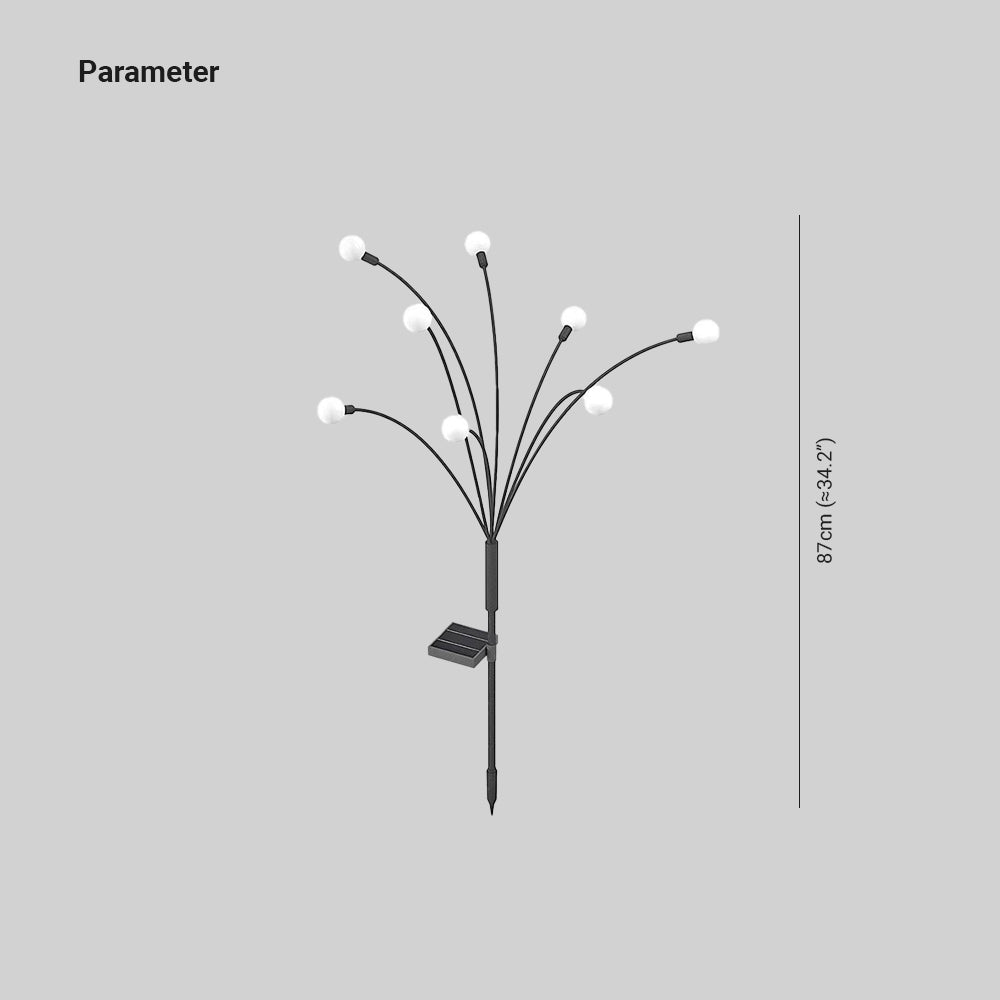 Ray Minimalistisch LED Außenleuchte Sputnik Schwarz, Garten/Balkon