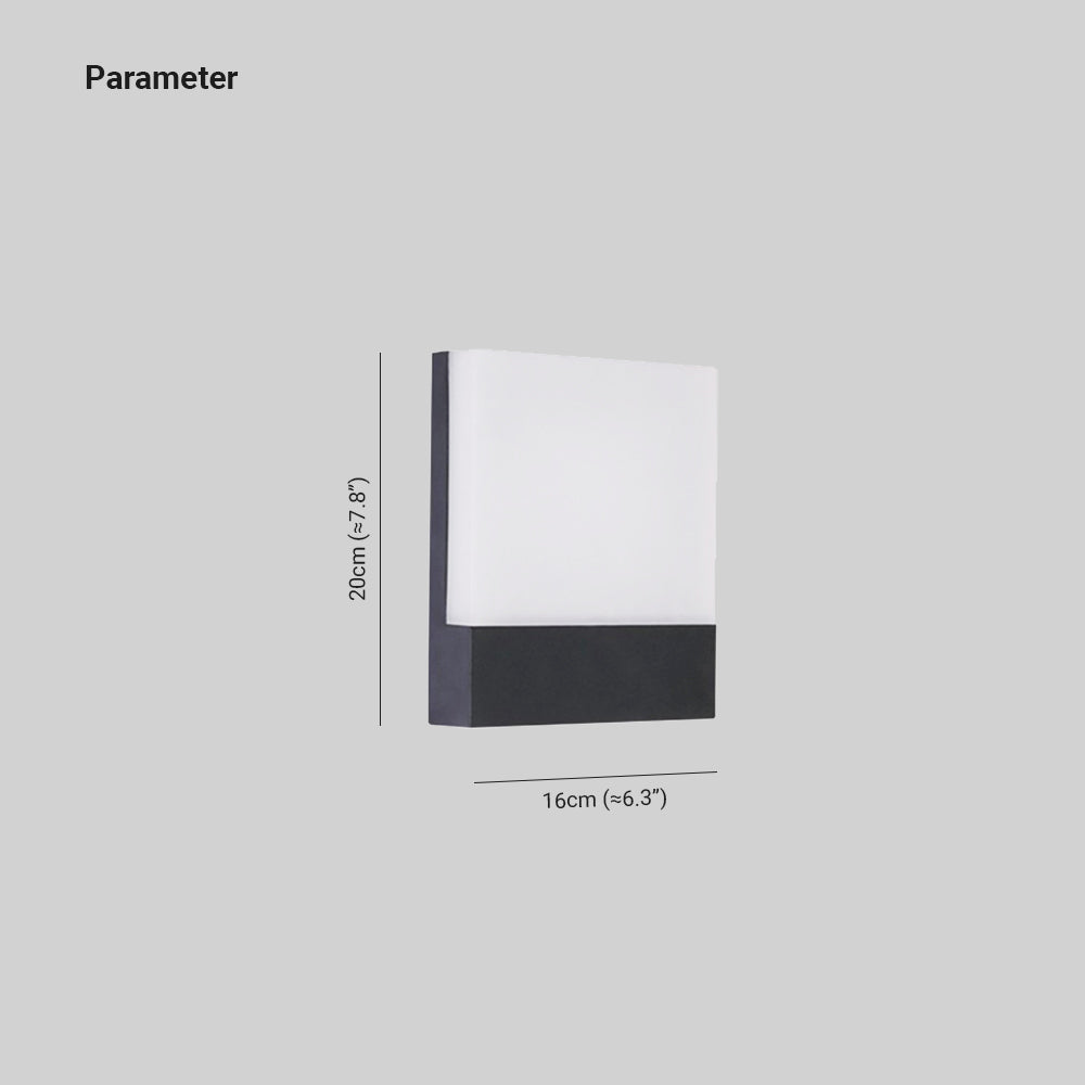 Ray Modern LED Außenwandleuchte Schwarz/Weiß Sensor Garten/Terrasse/Balkon Metall&Acryl