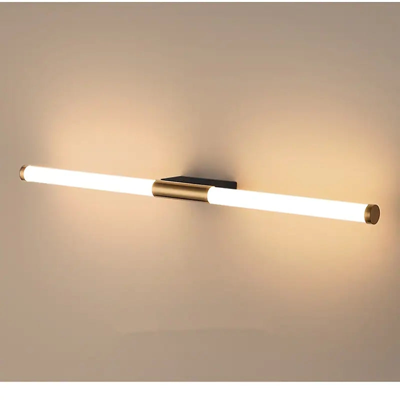 Arisha Einfache moderne Linear LED Wandleuchte Weiß-Gold Schlafzimmer Metall
