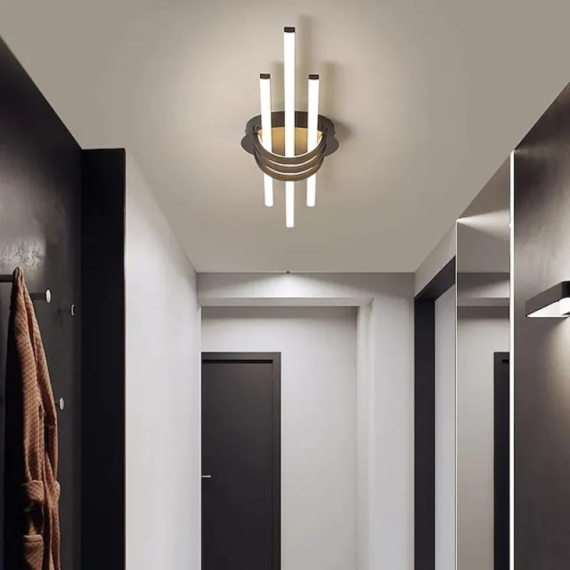 Arisha Modern LED Deckenleuchte Schwarz/Weiß Metall Wohnzimmer