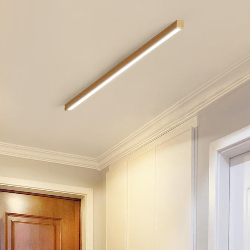 Arisha Modern Linear LED Deckenleuchte Holz Schlaf/Wohnzimmer