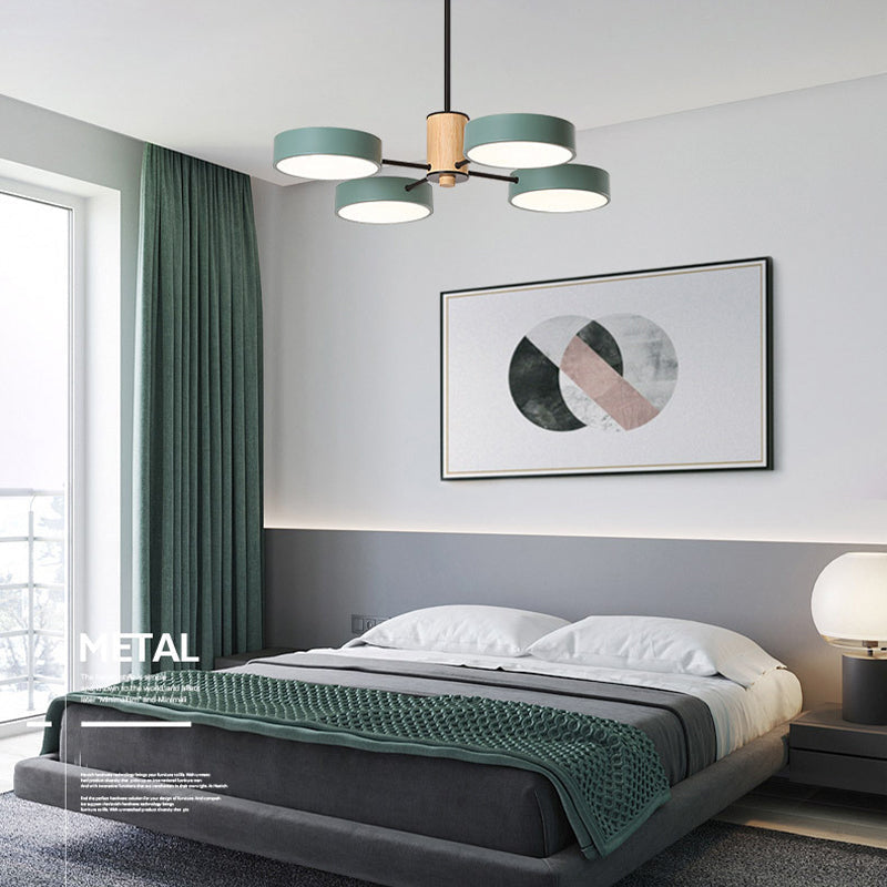 Arisha Modern Kronleuchter Geometrische Wohnzimmer, Metall Holz, 3 Farben-Letslighting