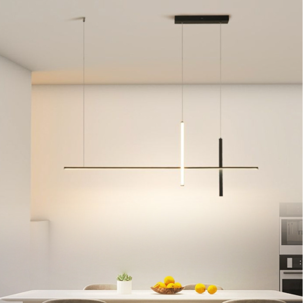 Arisha Modern Pendelleuchte Metall/Acryl Schwarz/Weiß Esszimmer