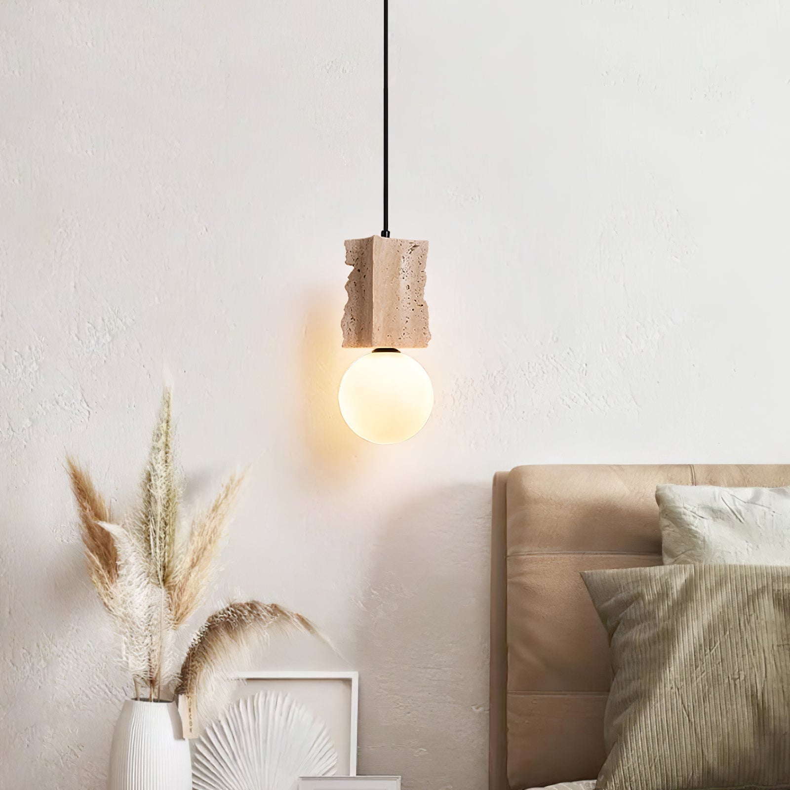 Travertine Raw Edge Pendant Light - Neutralighting