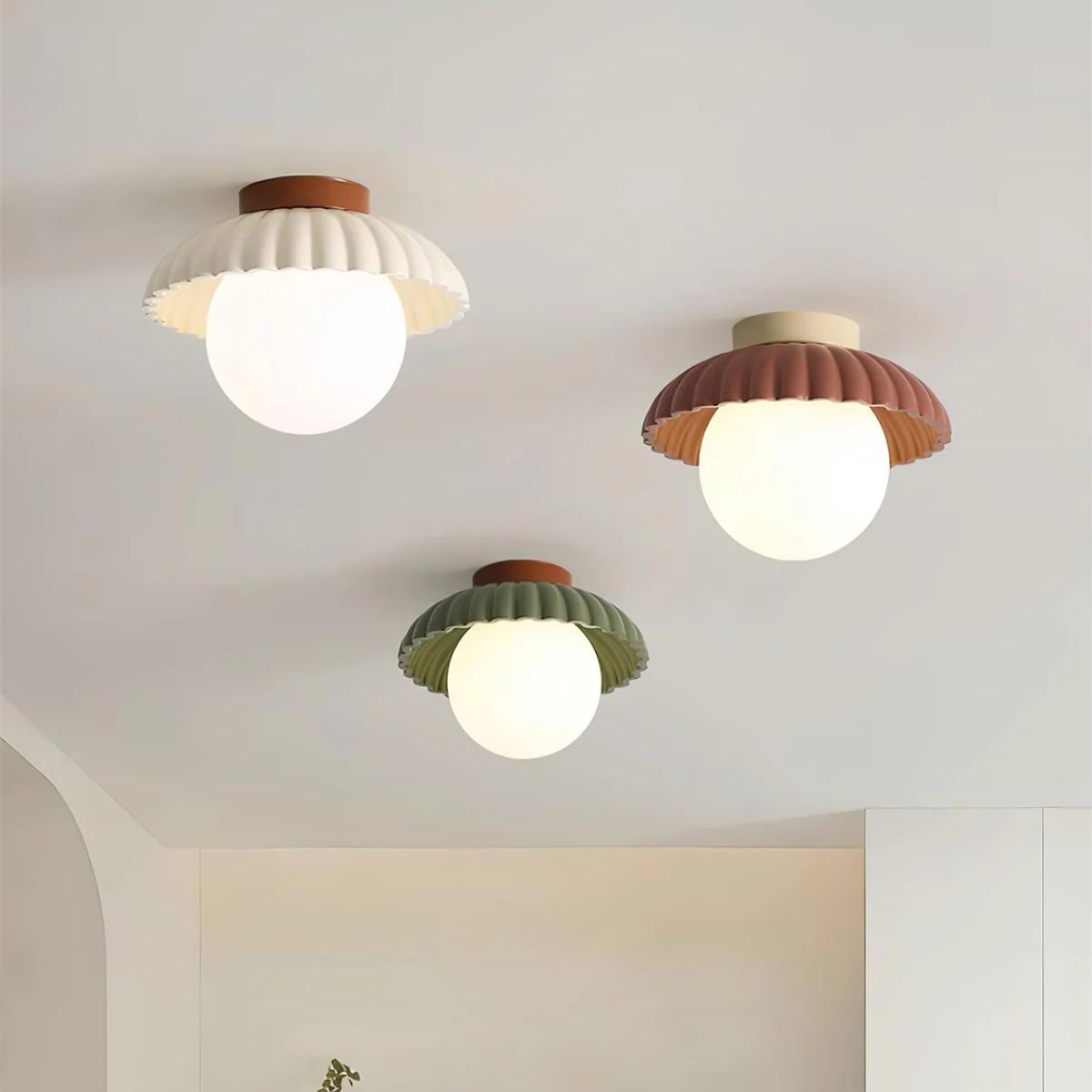 Scallop Glow Flush Mount Ceiling Light - Letslighting