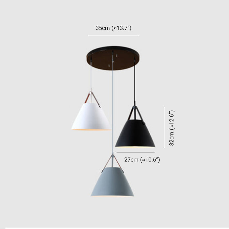 Arisha Minimalistische Cluster-Pendelleuchte, 3 Farben, LED