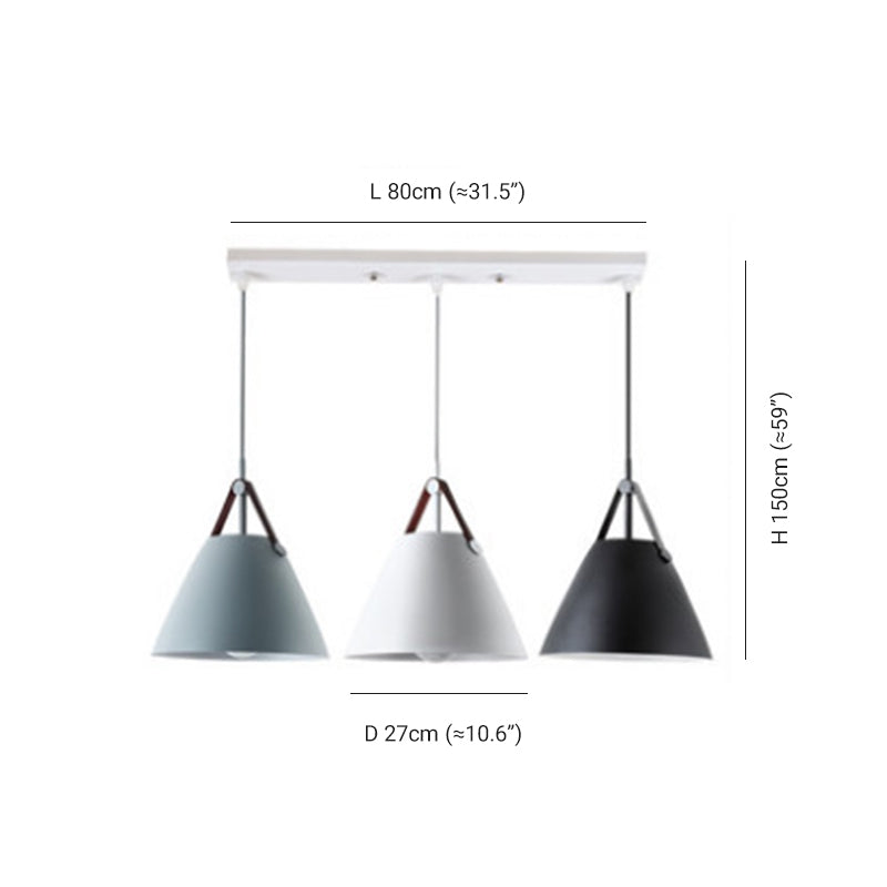Arisha Minimalistische Cluster-Pendelleuchte, 3 Farben, LED