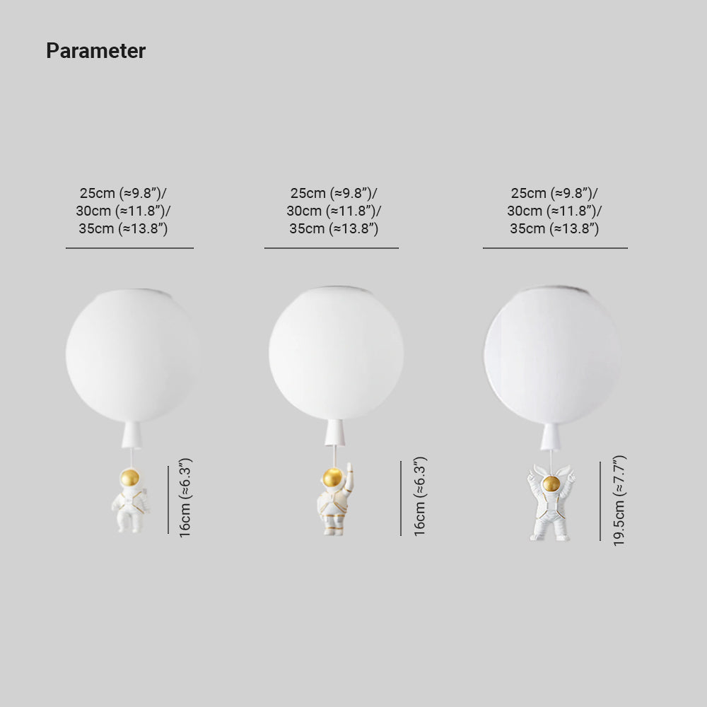 Fateh Modern Astronaut Balloon LED Deckenleuchte 8 Farben Kinderzimmer