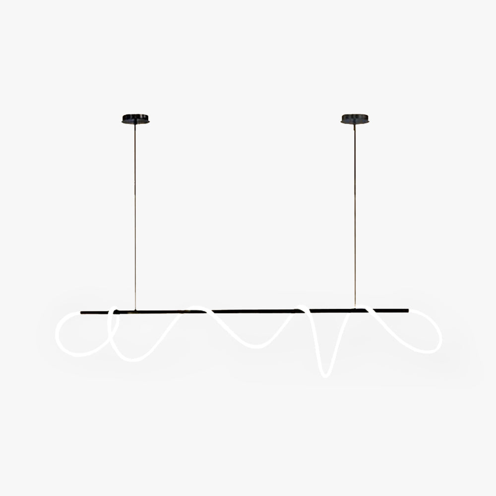 Arisha Modern LED Deckenleuchte Linear Gold/Schwarz Wohnzimmer Metall