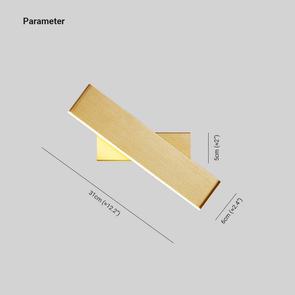 Arisha Minimalistische LED Wandleuchte Schwarz/Gold/Braun Schlafzimmer Metall