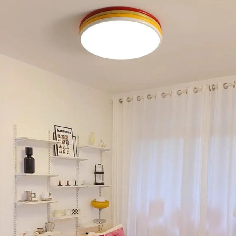 Arisha Modern LED Deckenleuchte Rot Metall Schlaf Ess Wohnzimmer-Letslighting