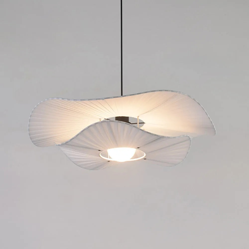 Ritta Moderne LED Pendelleuchte Esszimmer/Schlafzimmer Weiß Stoff