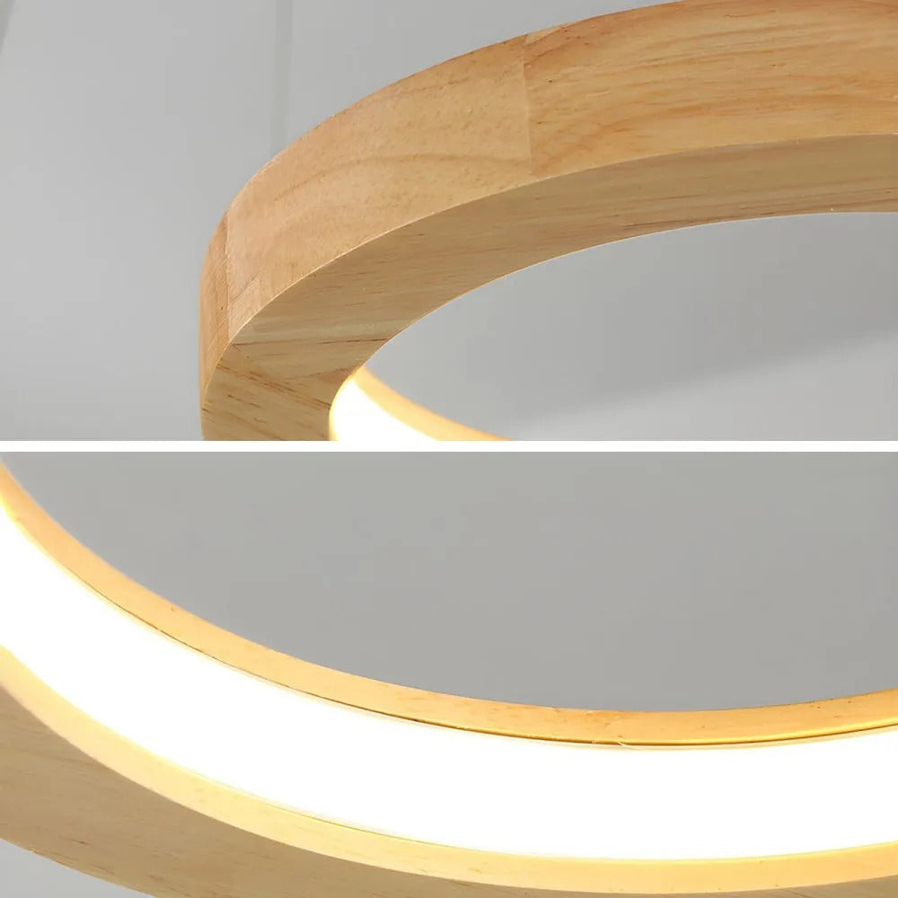 Arisha Modern Block Holz/Acryl LED Pendelleuchte Wohnzimmer