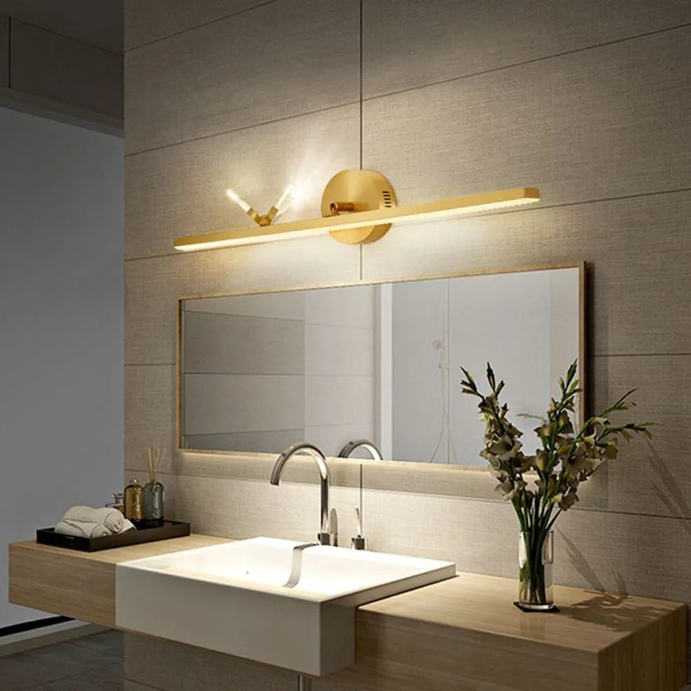 Arisha Luxury Butterfly Linear Wandleuchte, Metall/Acryl, Gold