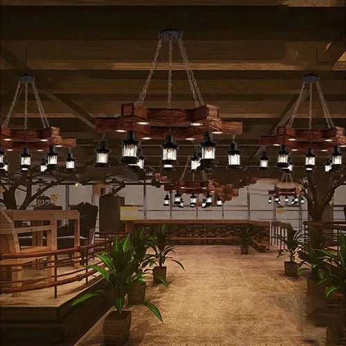Epoch Designer LED Pendelleuchte Schwarz Wohn/Arbeitszimmer Holz