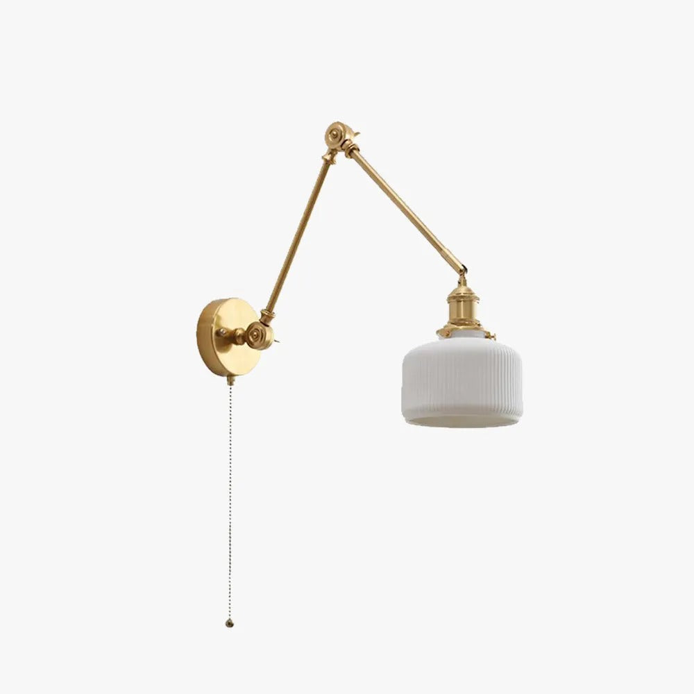 Arisha Modern Wandleuchte, Trommel, Keramik/Metall, Weiß, Schlafzimmer