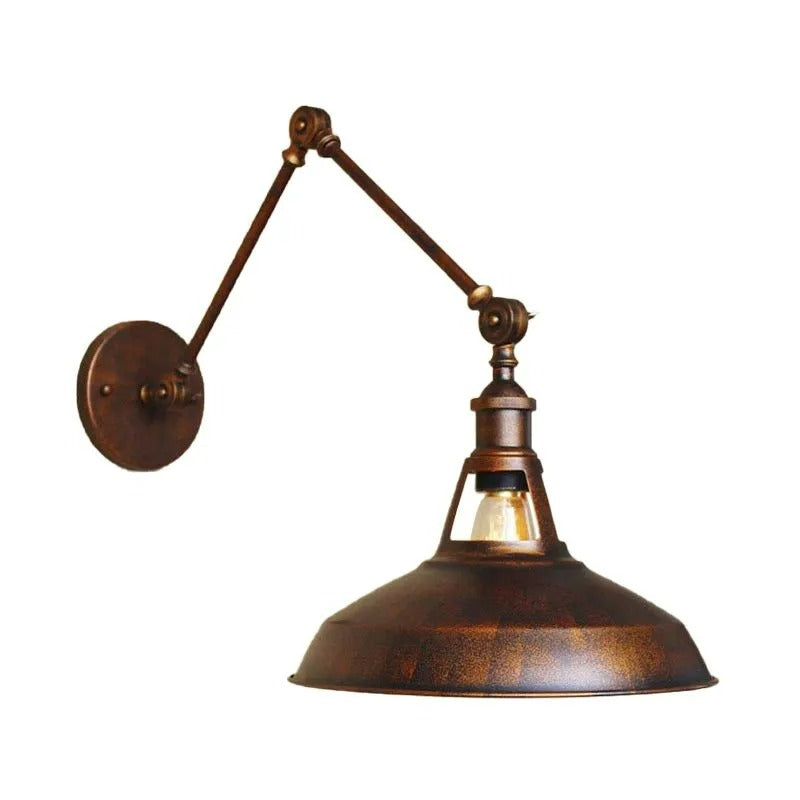 Silva Moderne Wandleuchte, Kuppel, Metall, Schwarz/Rost, Schlafzimmer