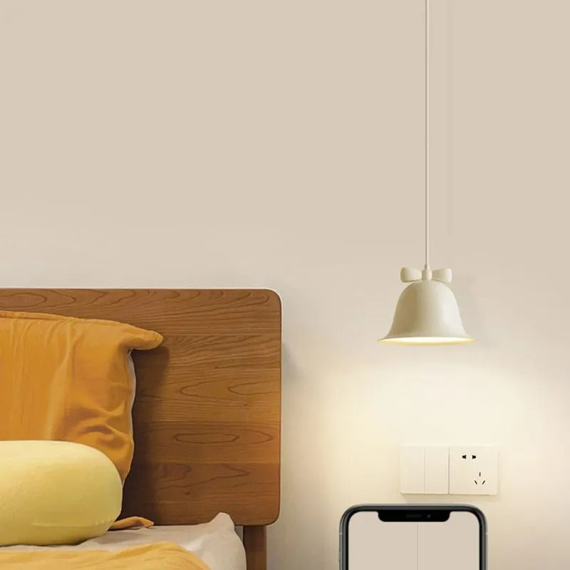 Arisha Pendelleuchte Weiß, Glockenförmig Schlafzimmer Wohnzimmer