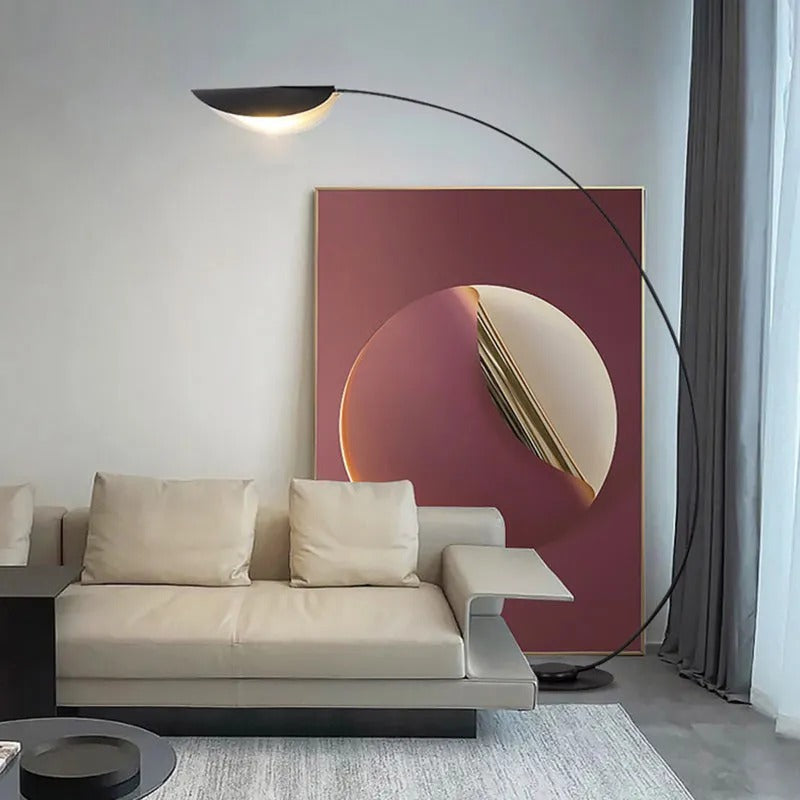 Arisha Modern Linear Schale LED Stehlampe Schwarz Esstisch/Schlaf/Wohnzimmer Metall