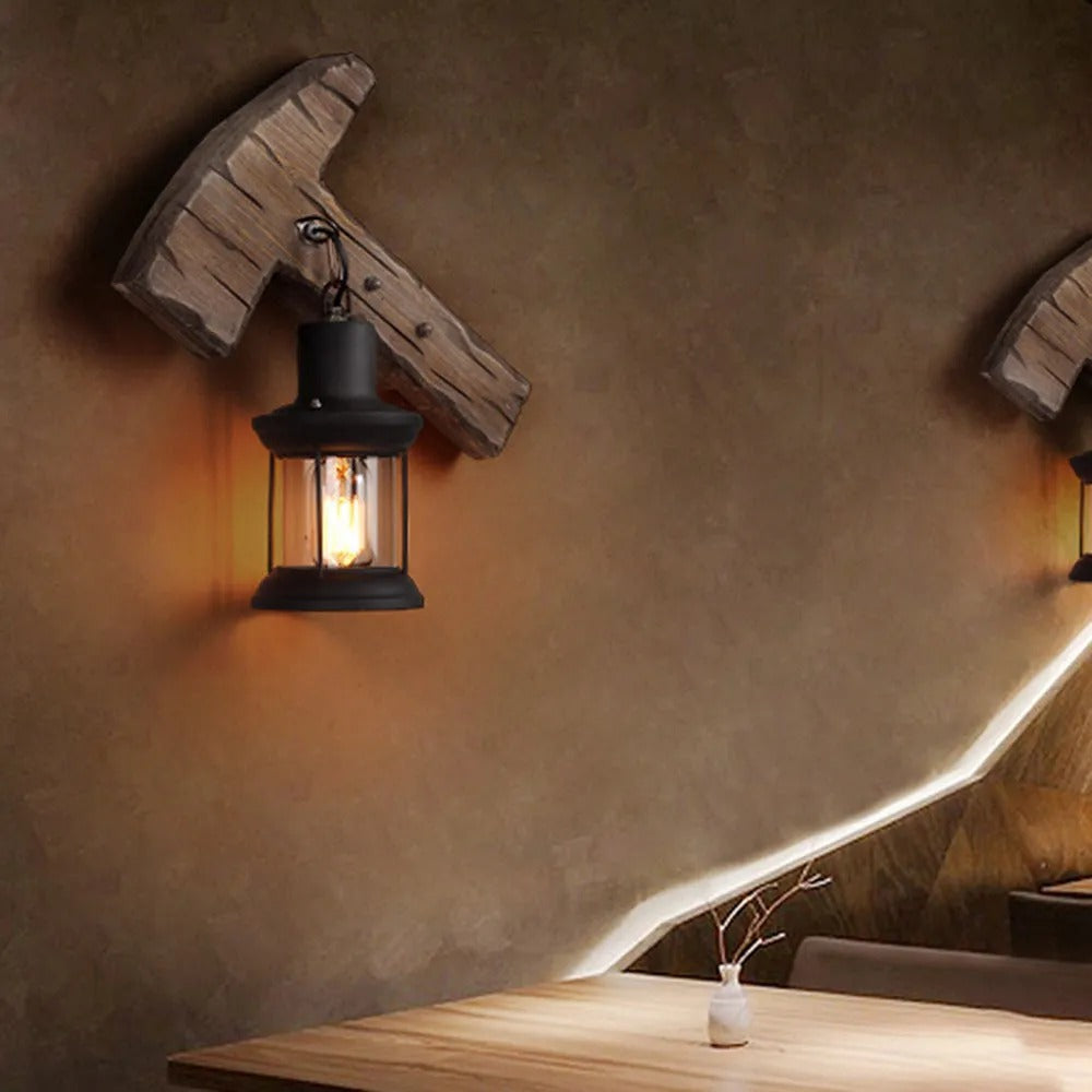Epoch Designer LED Wandleuchte Schwarz Wohnzimmer/Esszimmer Holz