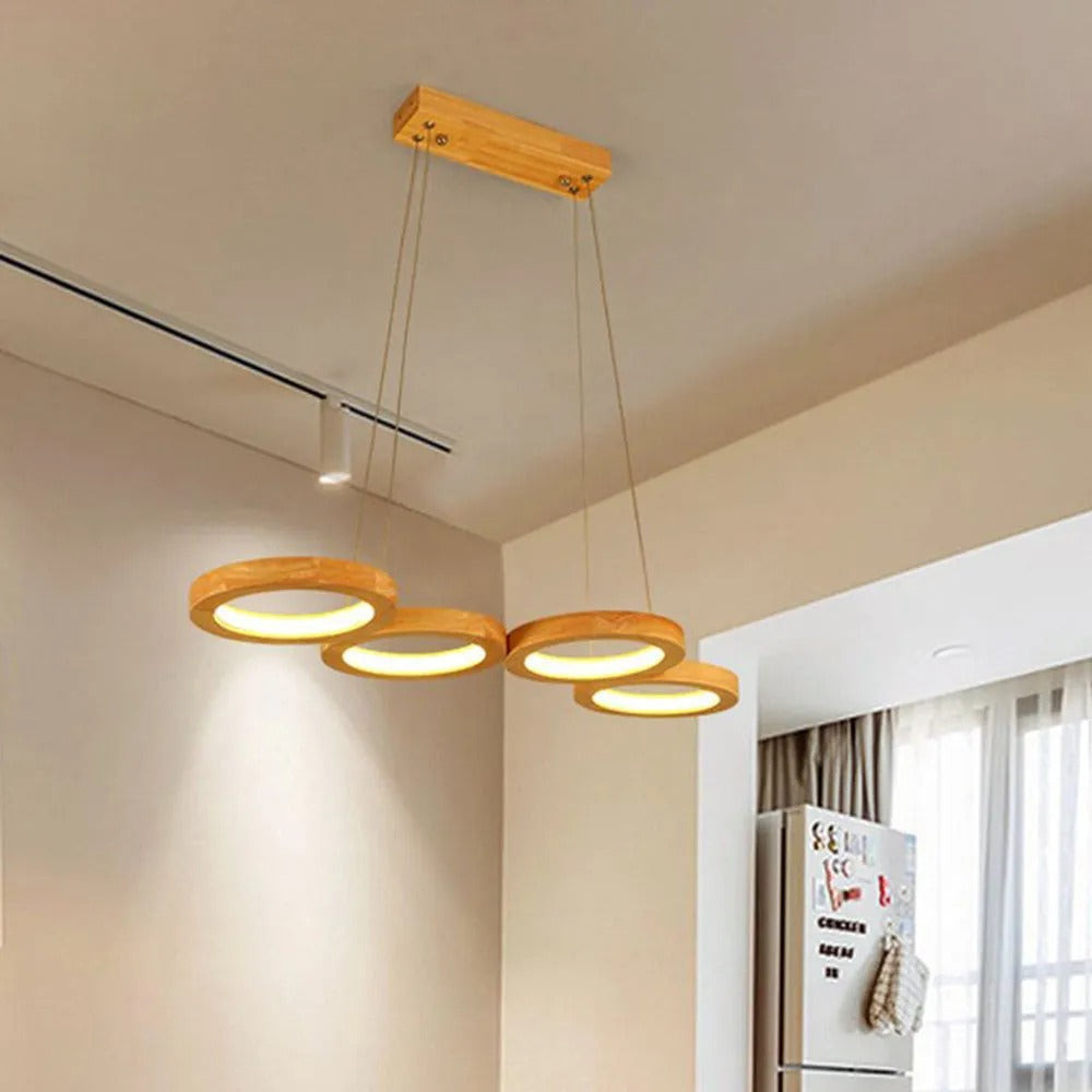 Arisha Modern Block Holz/Acryl LED Pendelleuchte Wohnzimmer
