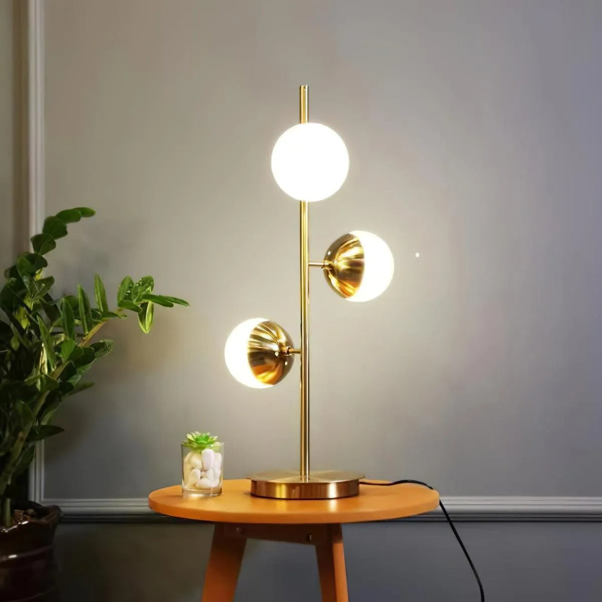 Valentina Moderne LED Stehleuchte Weiß/Gold Wohnzimmer/Schlafzimmer