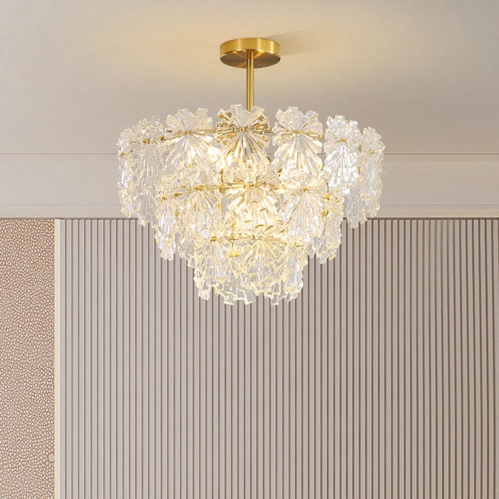 Kristy Elegante LED Pendelleuchte Metall Glas Wohnzimmer Schlafzimmer