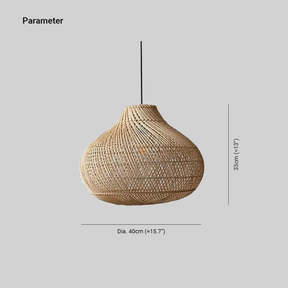 Ritta Design LED Pendelleuchte Rattan Schlafzimmer-Letslighting
