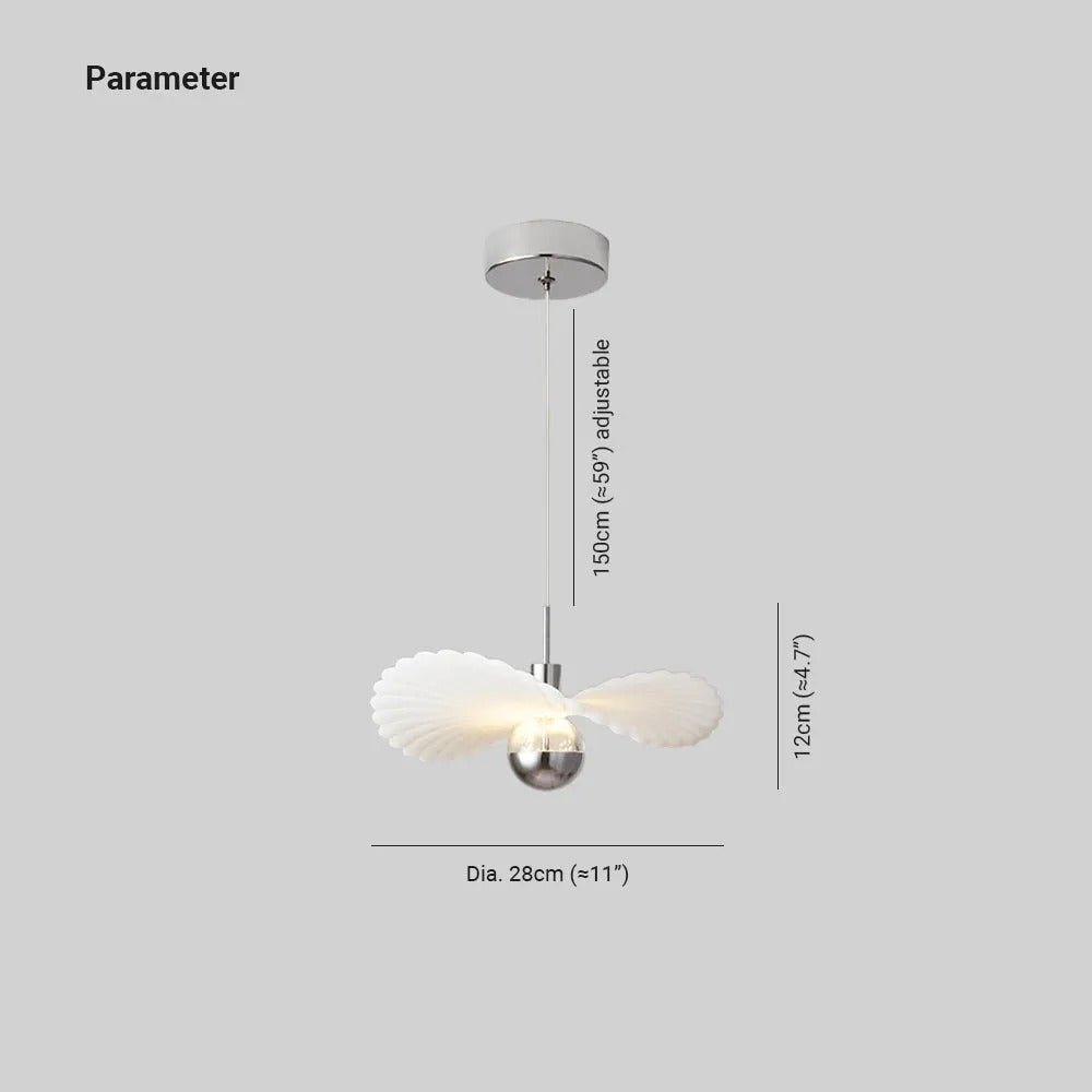 Ritta Design Feder Metall Harz LED Pendelleuchte Schlafzimmer Esszimmer-Letslighting