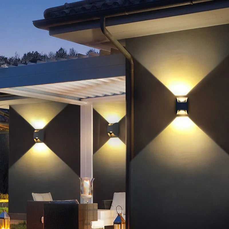 Ray Minimalistische LED Außenwandleuchte Metall Garten Flur Terrasse