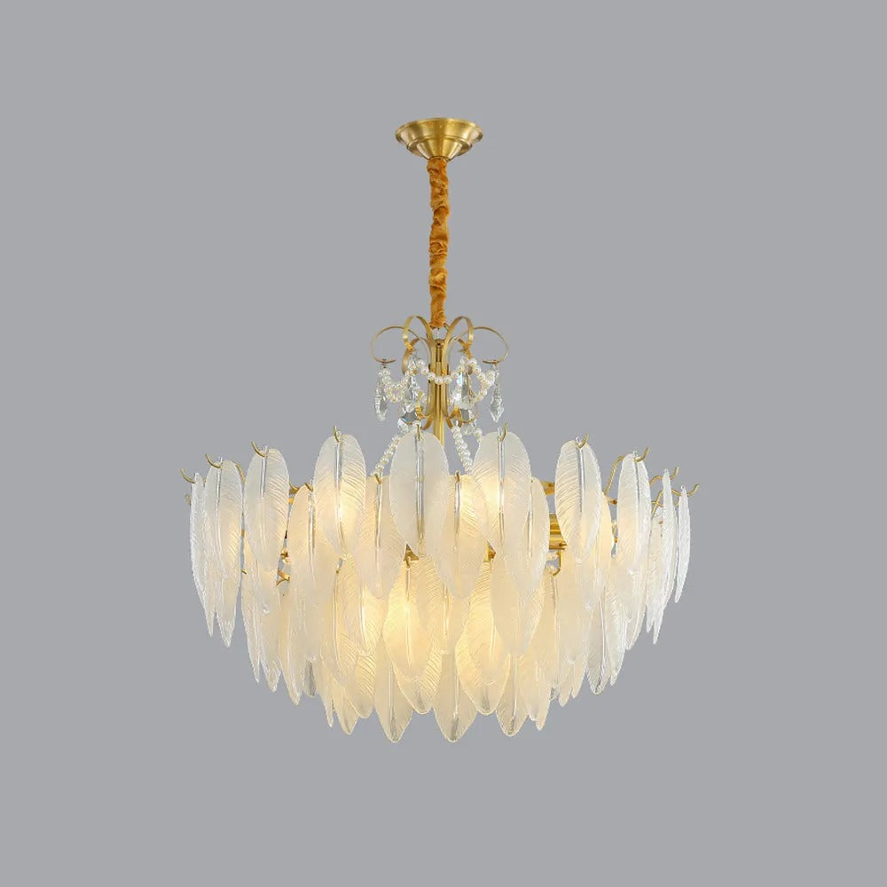 Kristy Modern LED Kronleuchter Weiß Glas/Metall Ess/Schlafzimmer-Letslighting