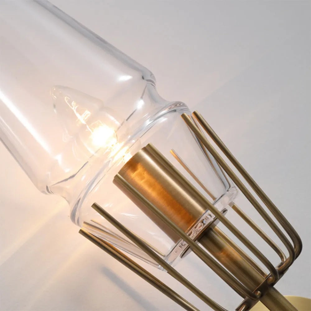 Arisha Vintage Laterne LED Wandleuchte Gold Wohn/Esszimmer Innen Metall&Glas