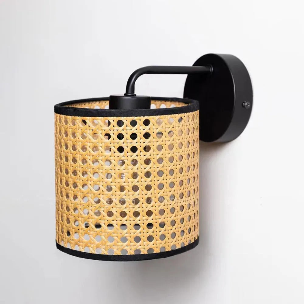 Ritta Wandleuchte,Innen, Rattan & Weidengeflecht, Schlafzimmer/Wohnzimmer