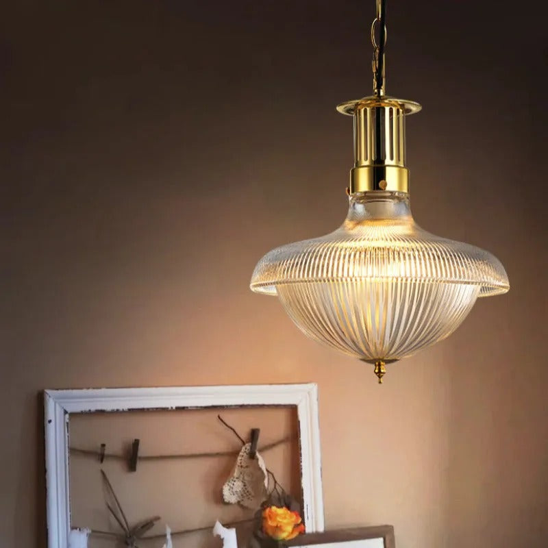 Silva Vintage Industrial LED Pendelleuchte Glas Schlafzimmer Küche