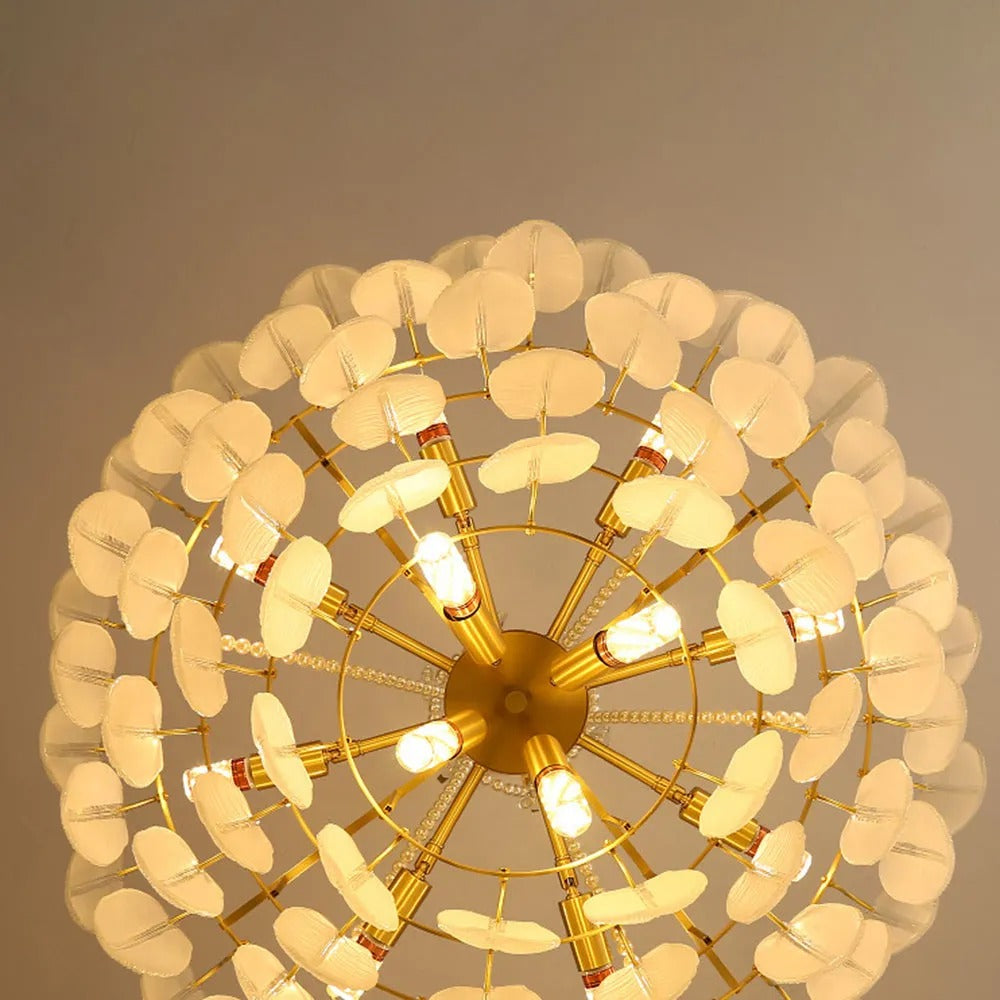 Kristy Modern LED Kronleuchter Weiß Glas/Metall Ess/Schlafzimmer-Letslighting