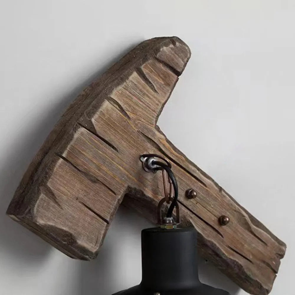Epoch Designer LED Wandleuchte Schwarz Wohnzimmer/Esszimmer Holz
