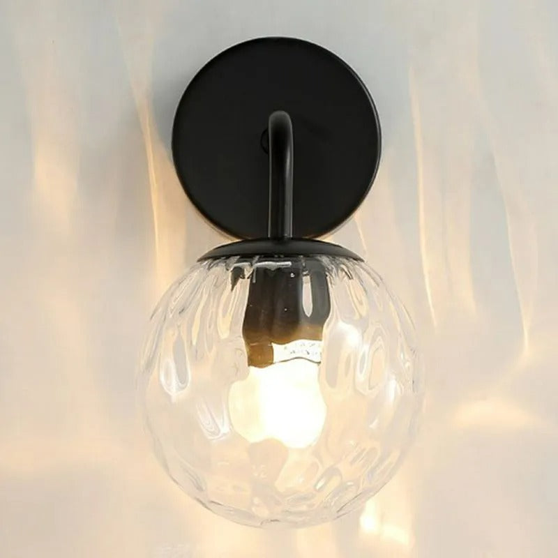 Valentina Spiegelfront Wandleuchte,2 Farben, Metall Glas