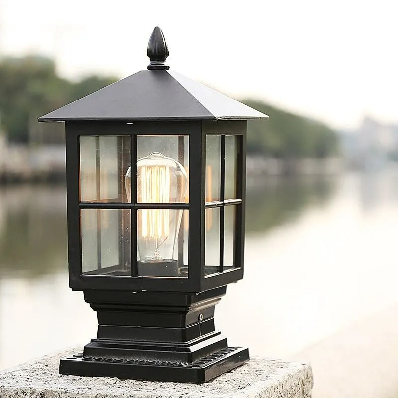 Silva Modern LED Außenleuchte Metall Glas Garten Flur