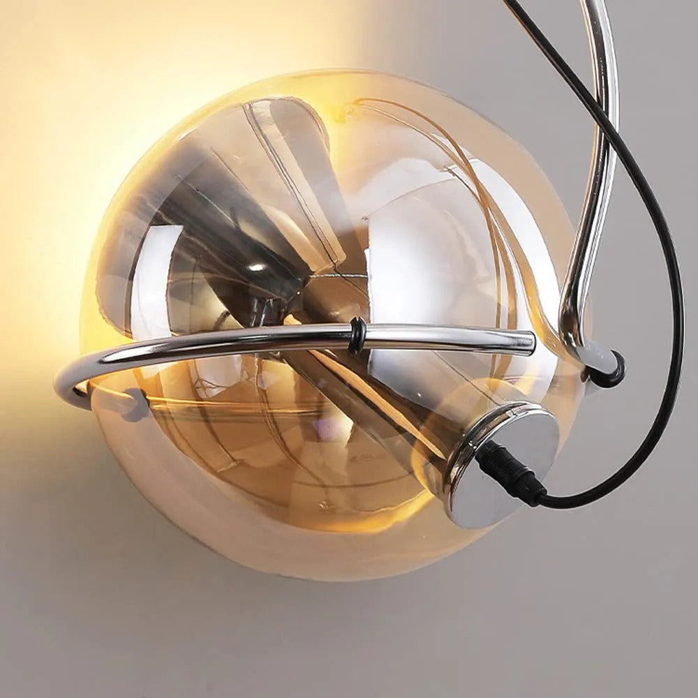 Valentina American Vintage Pendelleuchte Bernstein Glas Wohnzimmer/Schlafzimmer/Esszimmer