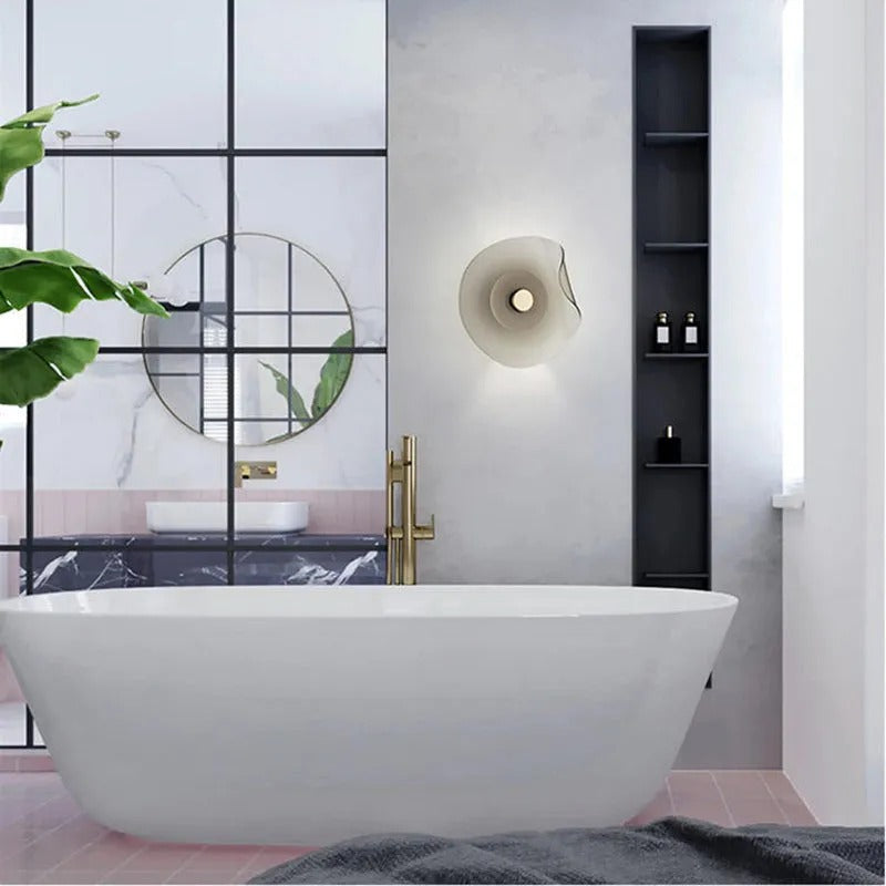 Arisha Wandleuchte, 2 FarbenInnen Schlaf/Wohnzimmer Metall/Glas