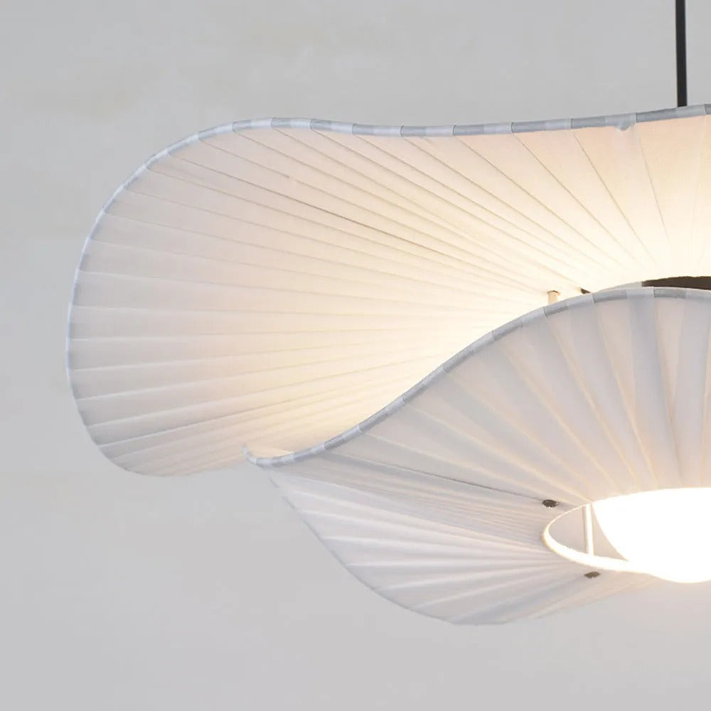 Ritta Moderne LED Pendelleuchte Esszimmer/Schlafzimmer Weiß Stoff