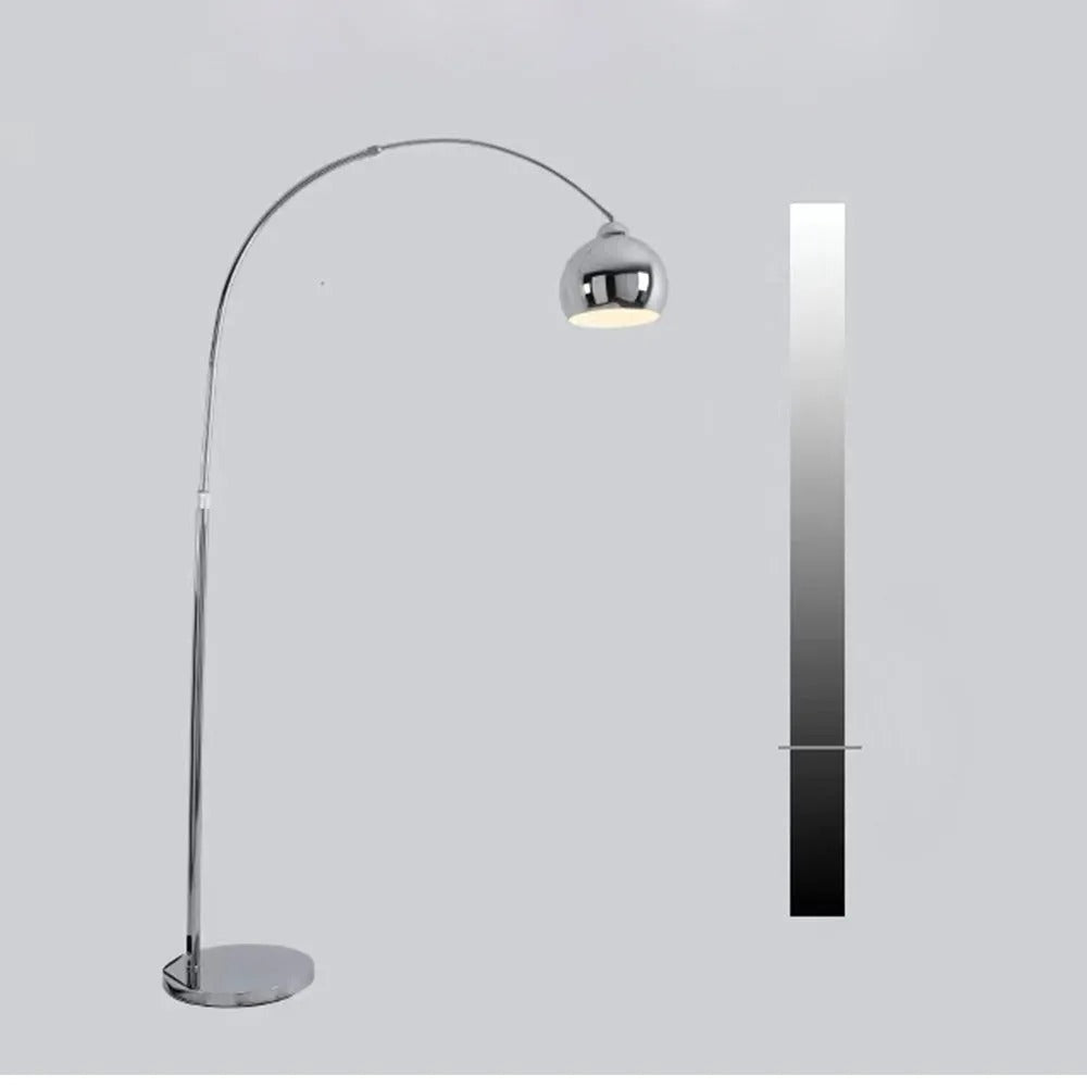 Mira Angelrute Design LED Stehlampe Silber Wohn/Essen/Schlafzimmer Metall