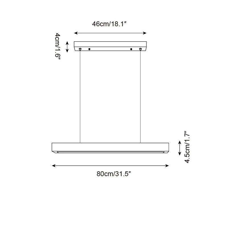 Imiror Minimalistische Travertin Lineare Pendelleuchte